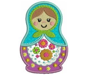 Stickmuster Matroschka Appli